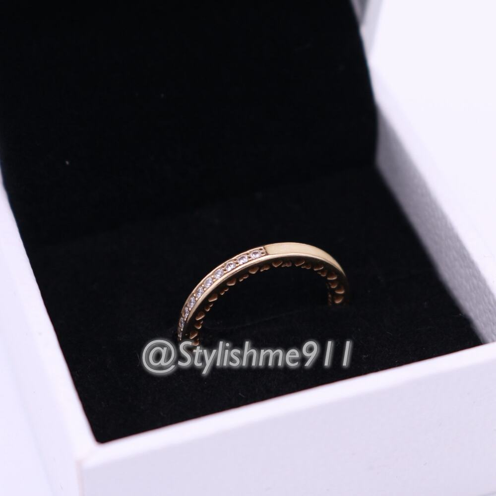 Authentic Pandora 14K Gold Radiant Hearts of Pandora Ring - Picture 8 of 14